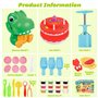 Snarflun 34 Pâte À Modeler pour Enfants avec 12 Pots, Cuisine Gâteau Pour Enfants, Accessoires de Gâteau Bricolage,Outils de Pât