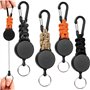 Qintora Lot de 4 Porte-Clés Rétractables
