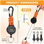 Porte Badge Enrouleur acier Extensible de 65 cm
