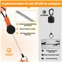 Qintora Lot de 4 Porte-Clés Rétractables,Porte-clés Extensibles,Porte Badge Enrouleur acier Extensible de 65 cm,pour Pantalons e