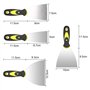 CODIRATO 4 PCS Couteau à Mastic INOX Couteau à Enduire en Métal Spatule Bricolage Durable Spatule Enduit Lissage Professionnel S