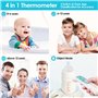 Thermometre Frontal Adulte, KKmier Thermomètre Infrarouge sans contact Thermomètre médical Frontal et Auriculaire avec Alarme de