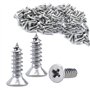 Lot de 200 vis à bois M3 x 10 mm - Petites vis à tête plate - Vis autotaraudeuses - Filetage complet
