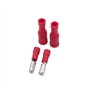 Grapelet Lot de 100 cosses de câble - Fiche ronde rouge x 50 - Cosses rondes rouges x 50 - Connecteurs à sertir isolés - Pour vo