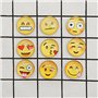 Lot de 12 aimants décoratifs Baisheng, pour réfrigérateur ou tableau blanc de bureau, émojis 3D
