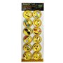 Lot de 12 aimants décoratifs Baisheng, pour réfrigérateur ou tableau blanc de bureau, émojis 3D