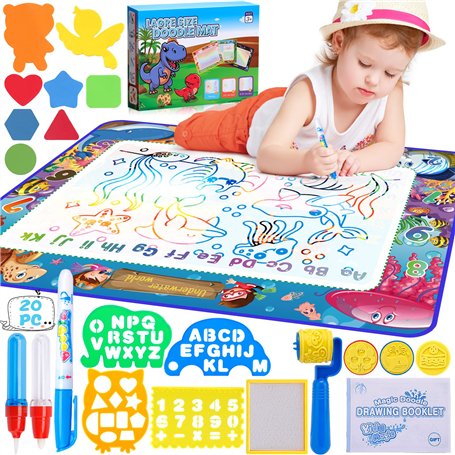 MOOING Tapis Magique Dessin Enfant Matte120*90cm