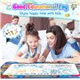 MOOING Tapis Magique Dessin Enfant Matte120*90cm, pour Griffonnage d'eau, avec 3 stylos à eau et livre coloré Cadeaux de Jouets 