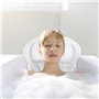 Purpledi Coussins de Bain, Coussin Baignoire 4D avec 6 Ventouses Antidérapant et Puissantes pour Oreiller Spa, Jacuzzi, Bain à R