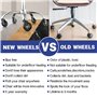 BARAKYEG Roulette Chaise Bureau,Lot de 5 roues pivotantes pour Fauteuil de Bureau,11x22 mm,Universelles 360°Silencieuses Pas de 