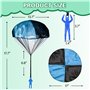 NCKIHRKK Lot de 12 Parachute Jouet, Jetant à Main pour Soldats Parachute Jouet Set, Jouet de Parachutiste Jeu Extérieurs pour En