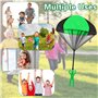 NCKIHRKK Lot de 12 Parachute Jouet, Jetant à Main pour Soldats Parachute Jouet Set, Jouet de Parachutiste Jeu Extérieurs pour En