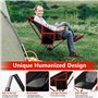 NLMWTI Chaise de Camping, Chaise Pliante Portable avec Poche - BIS 160 kg Campingstuhl Klappbar Klappstuhl Camping