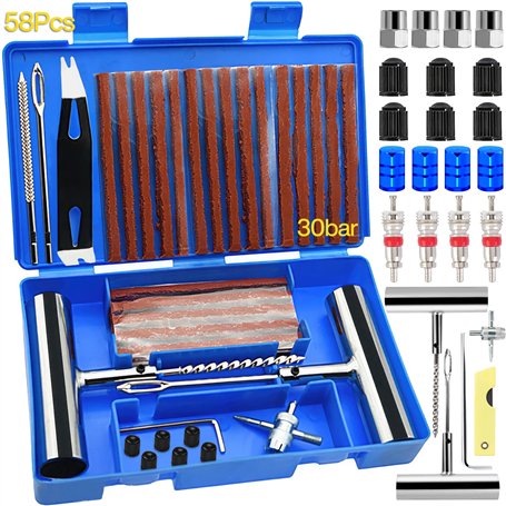 58PCS Kit de Réparation de Pneus de Voiture ZLPBAO