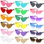 MOYKSRR 18 Paires de Lunettes en Forme de Cœur Hippie rétro