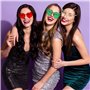 MOYKSRR 18 Paires de Lunettes en Forme de Cœur Hippie rétro, Drôle de Lunettes de Soleil, Ensemble de Lunettes de Rétro, Convien