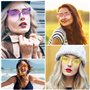 MOYKSRR 18 Paires de Lunettes en Forme de Cœur Hippie rétro, Drôle de Lunettes de Soleil, Ensemble de Lunettes de Rétro, Convien