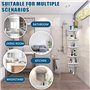 MOYKSRR Blanc Etagere Salle de Bain, Étagère Salle de Bain Télescopique, Étagère de Douche Réglable en Hauteur 100-310 cm, Acier