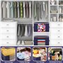 MAISITOO Lot de 6 Sacs de Rangement pour Vêtements, 90L Sac de Rangement pour Couette, Non-Tissé Sac de Rangement Sous Lit avec 