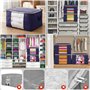 MAISITOO Lot de 6 Sacs de Rangement pour Vêtements, 90L Sac de Rangement pour Couette, Non-Tissé Sac de Rangement Sous Lit avec 