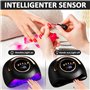GUHAOOL Lampe UV Sèche Ongles, 180W Lampe UV Ongles Gel, Machine Lampe Gel Vernis Semi Permanent, UV LED Lampe Ongles avec Poign