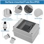 Frasheng Coffret Electrique Etanche Exterieur IP65, 5 Modules avec Terminaux et Rails Intégrés Boîte à Fusibles Distributeur en 