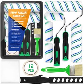 JEDWKFA Lot de 12 Pièces Rouleau Peinture