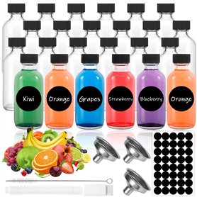 MWZEAUL 24PCS Mini Bouteille Verre Réutilisables