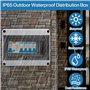Frasheng Coffret Electrique Etanche Exterieur IP65, 8 Modules avec Terminaux et Rails Intégrés Boîte à Fusibles Distributeur en 
