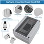 Frasheng Coffret Electrique Etanche Exterieur IP65, 8 Modules avec Terminaux et Rails Intégrés Boîte à Fusibles Distributeur en 