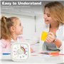 NLMWTI Visual Timer pour Les Enfants, Timer Enfant et Compte à Rebour de 60 Minutes, Minuteur Enfants avec Motif Arc-en-Ciel pou