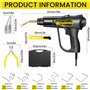 Kit Reparation Souder Plastique avec 1000Pcs 6 Types Agrafes