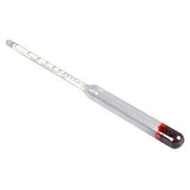 HHTEC Alcoomètre 0-100 Vol% Hydromètre (sans thermomètre) Compteur d'alcool Testeur d'alcool Densimètre