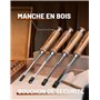 EZARC Ciseaux à bois Professionnels avec boîte de Rangement en bois (Jeu de 6 pièces)