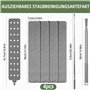 TIDEVAN Plumeau Plat Extensible Plumeau Télescopique Nettoyeur de Poussière Rétractable Long Flexible en Microfibre 250 cm avec 