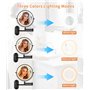 jutyum Miroir cosmétique mural avec grossissement 1X/10X - Éclairage LED - Miroir de maquillage mural avec éclairage à intensité