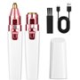 Bixury Rasoir Électrique Pour Femme 2 en 1 Rasoir Femme Electrique Rasoir Electrique avec Lumière LED Rasoir Indolore avec 2 Têt
