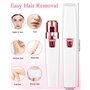 Bixury Rasoir Électrique Pour Femme 2 en 1 Rasoir Femme Electrique Rasoir Electrique avec Lumière LED Rasoir Indolore avec 2 Têt