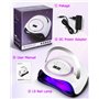 Lampe UV Ongles Gel, 288W Professionnel Sèche Automatique avec 4 Minuteries, Écran Tactile, Capteur Automatique, Poignée Portabl