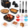 Cexovo Accessoire Air Fryer Ninja 17 Pièces Moule Silicone Air Fryer Air Fryer Accessoires sans BPA pour Philips Airfryer XL 6