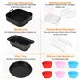 Cexovo Accessoire Air Fryer Ninja 17 Pièces Moule Silicone Air Fryer Air Fryer Accessoires sans BPA pour Philips Airfryer XL 6,2