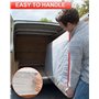 Housse de matelas en plastique 140 x 200 cm avec large fermeture éclair - Sac de matelas imperméable et indéchirable - Pour stoc