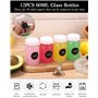Hixava 12 Pièces 60ML Petites Bouteilles Petite Bouteille en Verre Vide Bouteilles Miniatures Bouteilles de Jus en Plastique ave