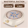 Yulado Aspirateur à ongles 100 W 5000 tr/min blanc professionnel pour la maison et l'extraction de la poussière, salon de manucu