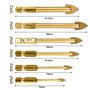 TIMESETL 6 pcs Perceuse à Verre Hexagonale Till Foret avec revêtement en Titane Céramique Foret 4mm / 5mm / 6mm / 8mm / 10mm / 1