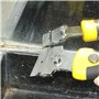 Grattoir réglable enlever colle carellage avec 8 lames de rechange Métallique + microfibre,Vitres/Miroir/Sol Nettoyage/grattoir 