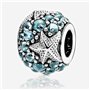 Charm océanique avec étoiles de mer pour bracelets Pandora en argent sterling avec oxyde de zirconium