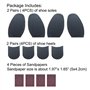 UNIKSTEP 2 paires (8 pièces) semelle en caoutchouc pour réparation de chaussures et feuilles de talon, coussinets de protection 