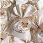 50pcs Étiquettes Kraft Étiquettes Rond avec Cordon de Chanvre Motif Feuilles Bricolage pour Emballage de Cadeau Sac Cadeau Décor