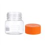 Pastein Pyrex Lot de 6 bouteilles rondes en verre graduées à large ouverture 250 ml avec bouchon à vis GL80 en polypropylène ora